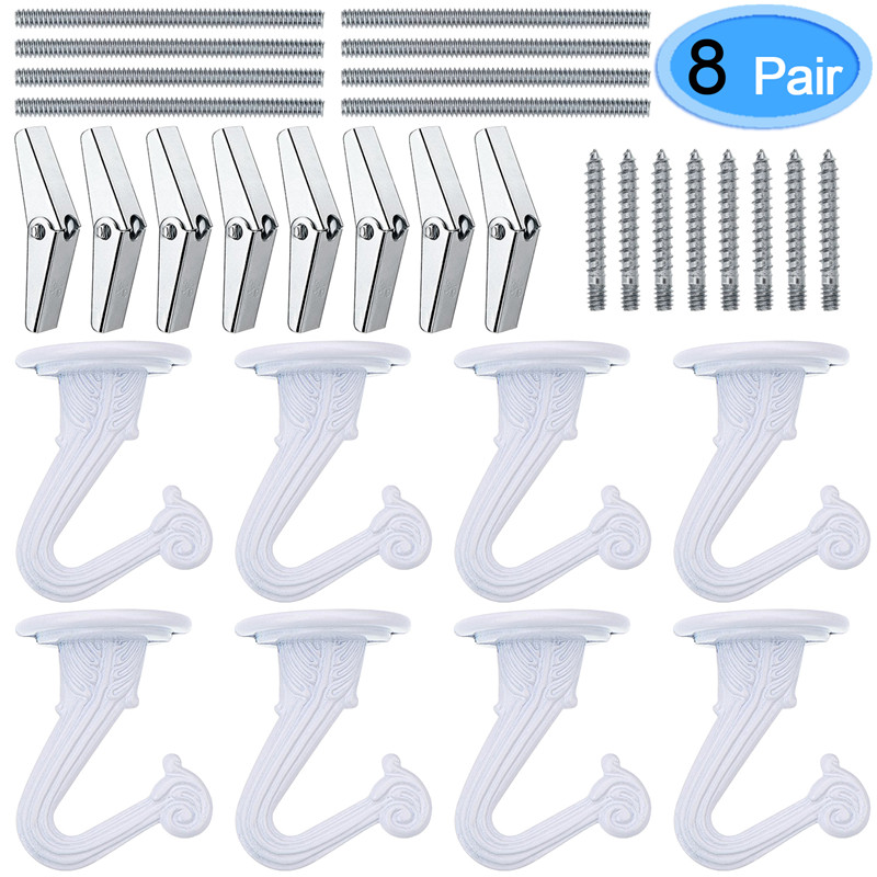 Swag Hooks for Ceiling Installation Cavity Wall Fixing ISPINNER 14pcs Spring Toggle Wing Bolts Ceiling Hooks Assortment Kit 